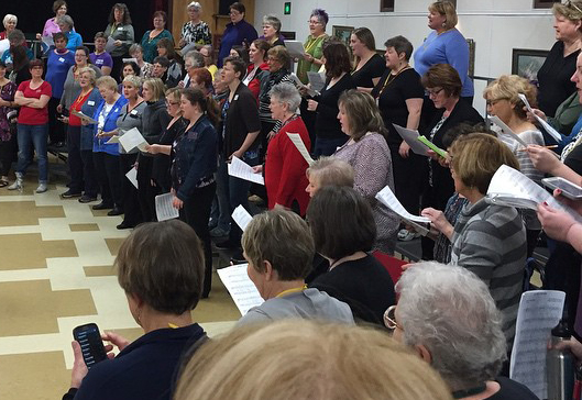 Chorus rehearsing