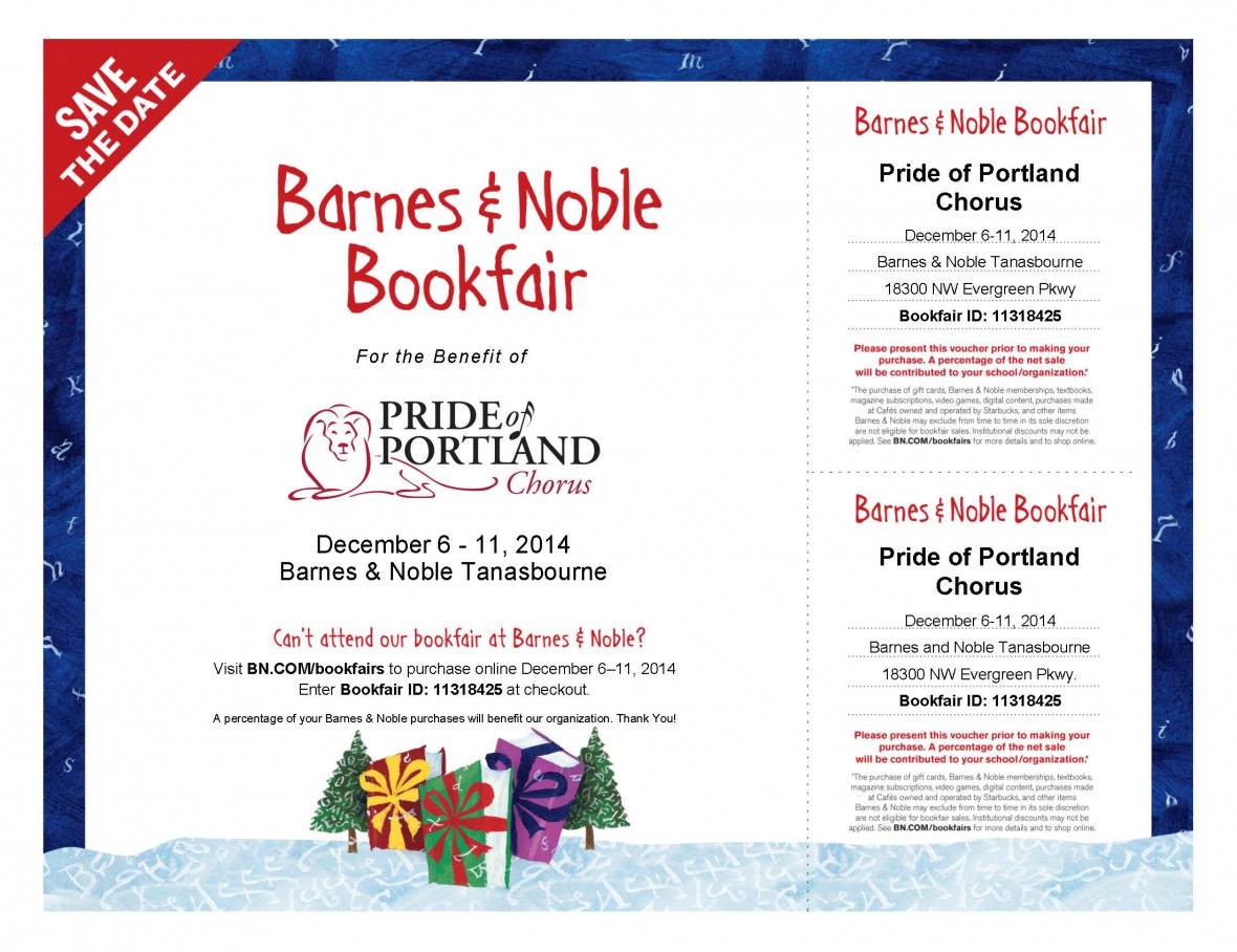 Barnes Noble Fair Event 2014 Dec 06 Pride Of Portland Chorus